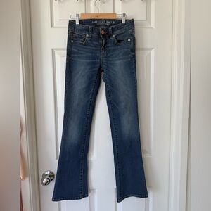American Eagle Outfitters Women's Dark Blue Boot Cut Jeans